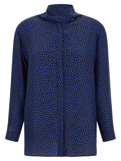 Gianluca Capannolo Blue Silk Blouse