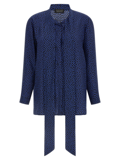 Gianluca Capannolo Blue Silk Blouse