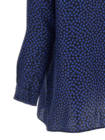 Gianluca Capannolo Blue Silk Blouse