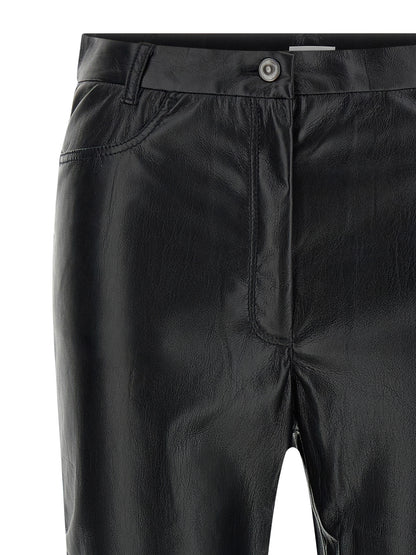 The Andamane Black Polyester Casual Pants