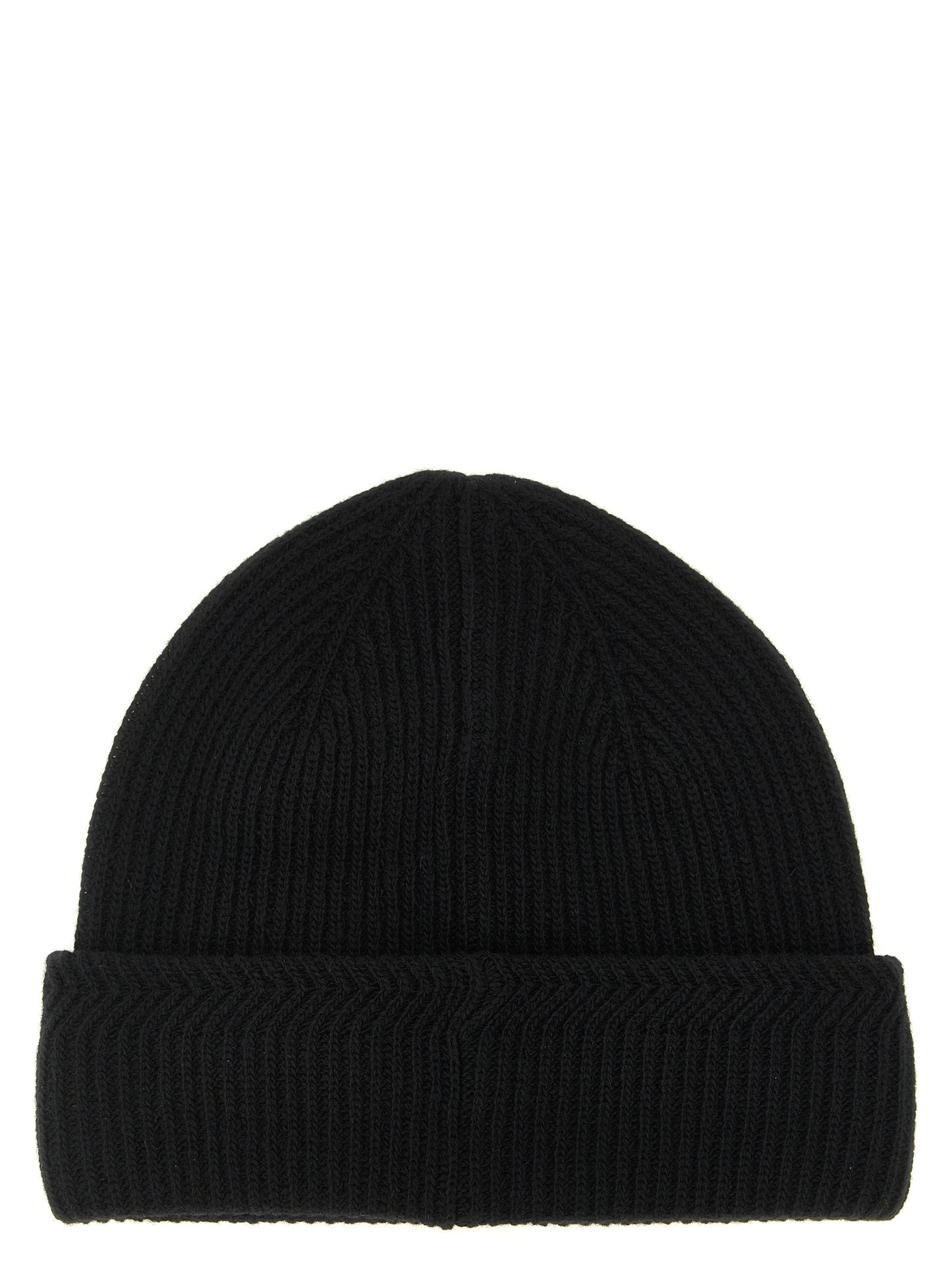 Moncler Black Virgin Wool Beanie