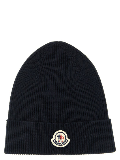 Moncler Blue Virgin Wool Beanie