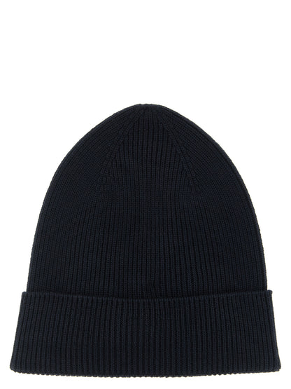 Moncler Blue Virgin Wool Beanie
