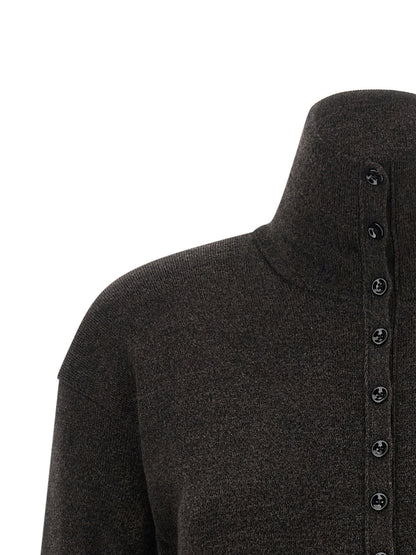 Lemaire Brown Wool Cardigan