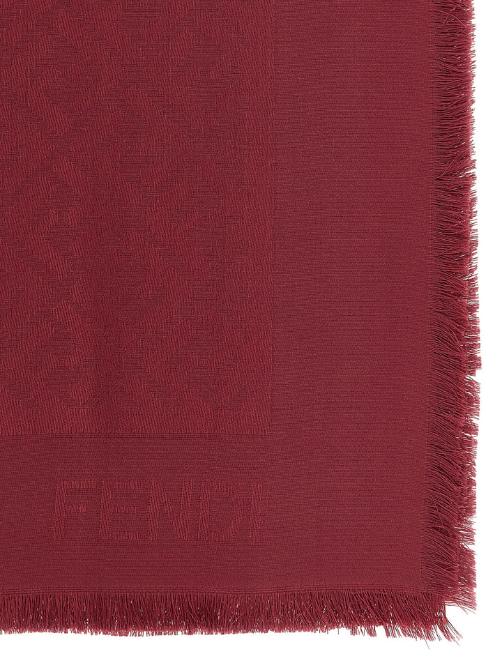 Fendi Bordeaux Silk Foulard