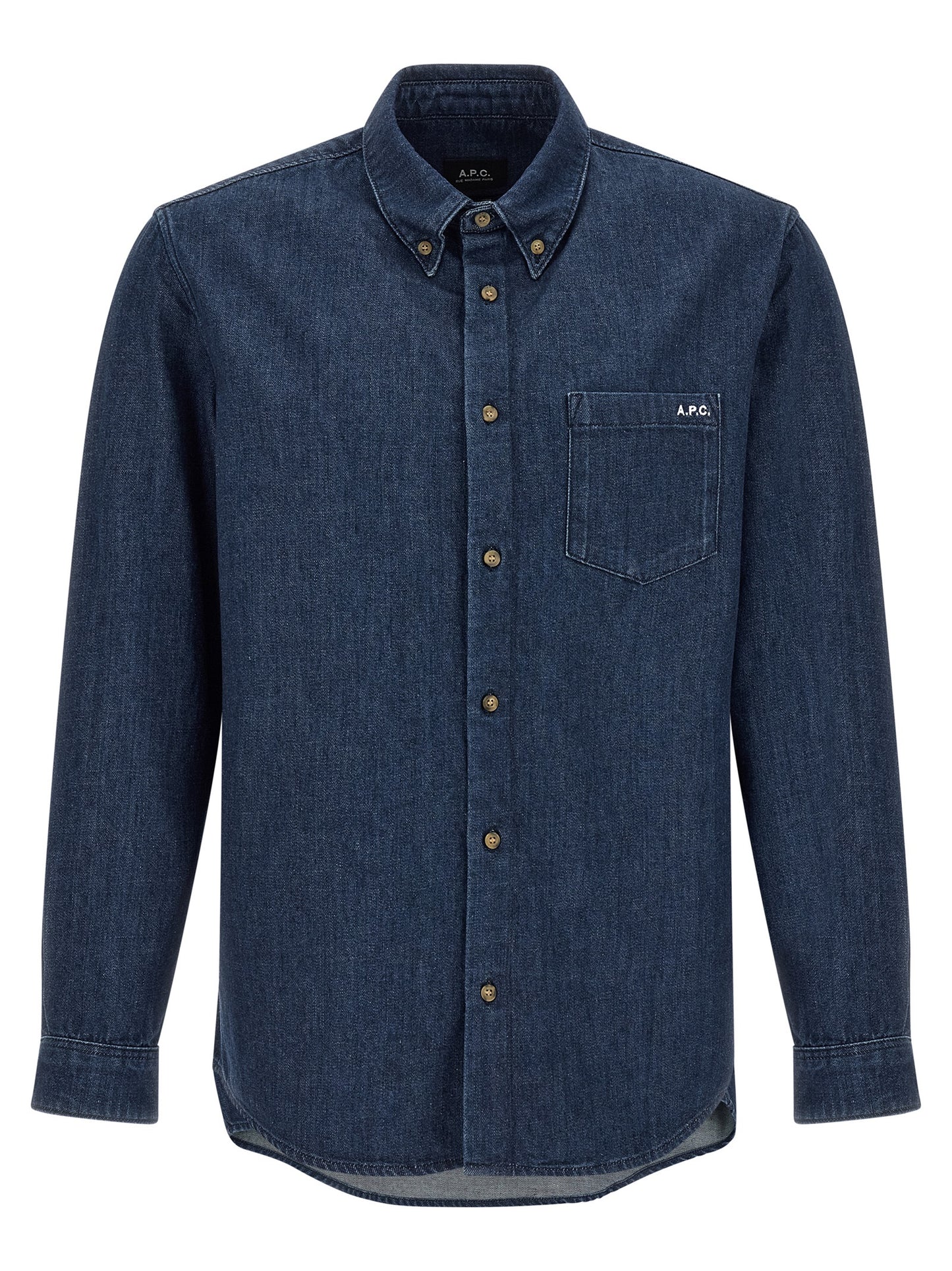 A.P.C. Blue Cotton Blouse