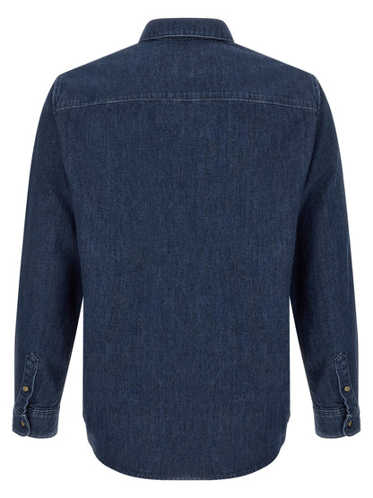 A.P.C. Blue Cotton Blouse