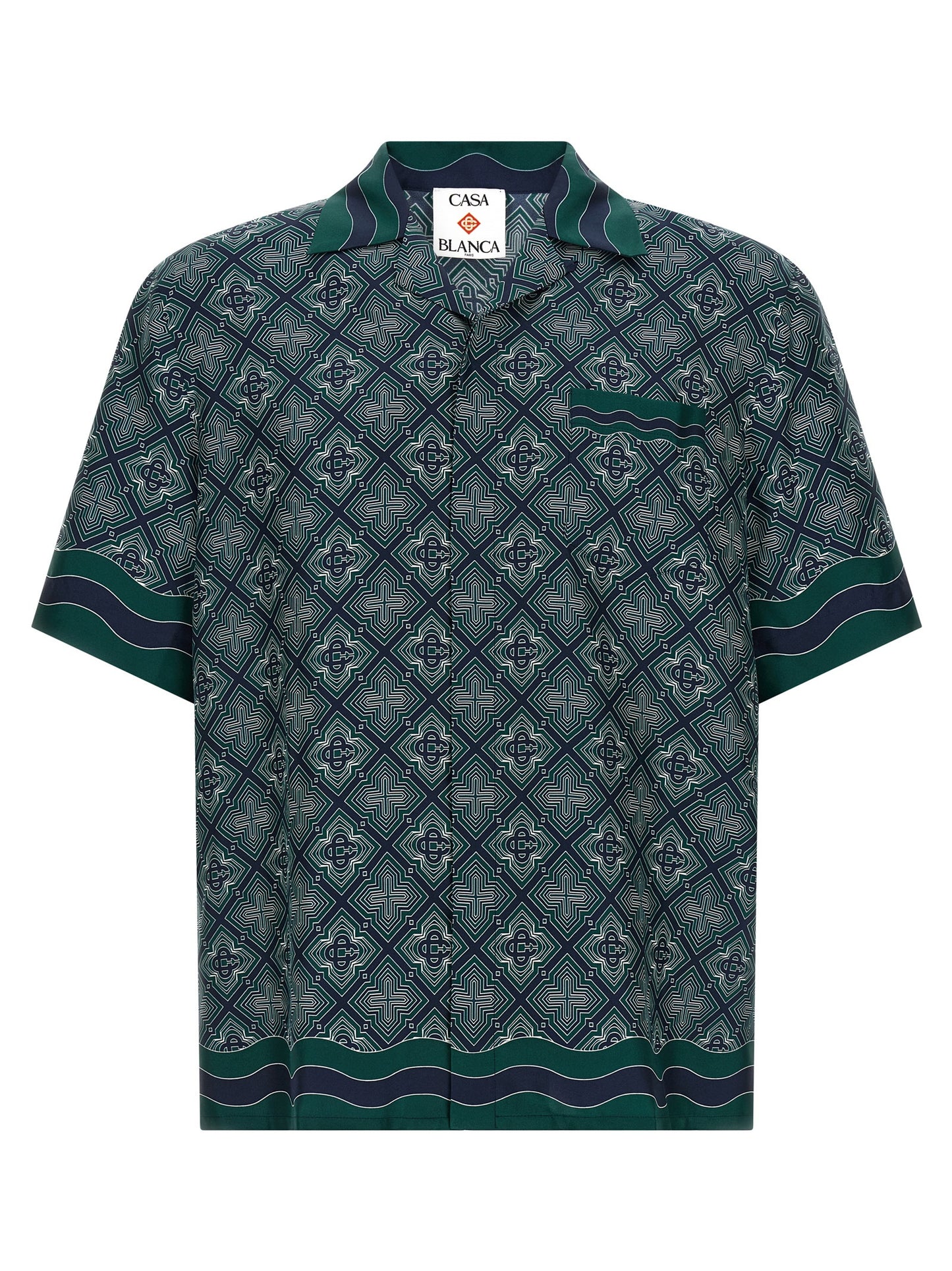 Casablanca Bicolor Silk Blouse