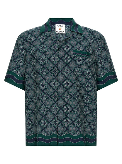 Casablanca Bicolor Silk Blouse