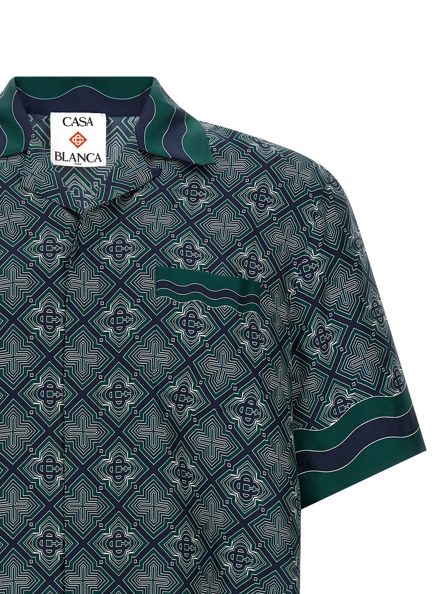 Casablanca Bicolor Silk Blouse