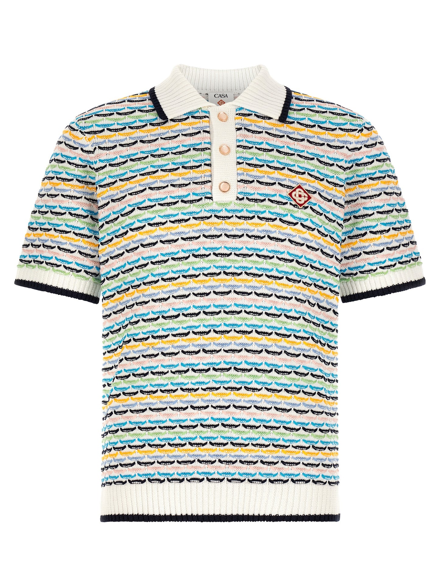 Casablanca Multicolor Cotton Polo Shirt