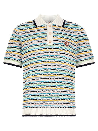 Casablanca Multicolor Cotton Polo Shirt