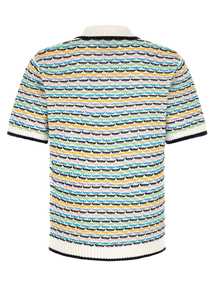 Casablanca Multicolor Cotton Polo Shirt