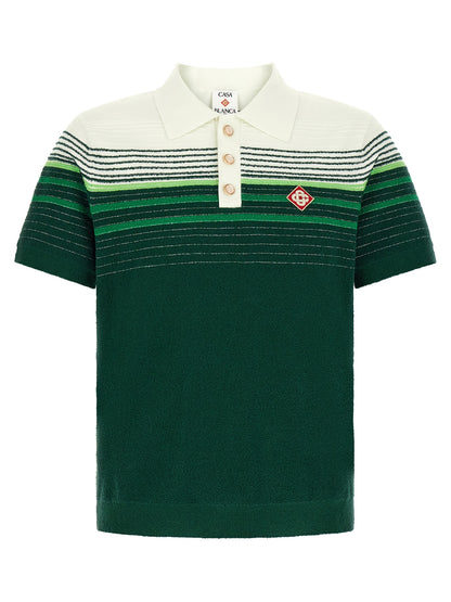 Casablanca Bicolor Cotton Polo Shirt