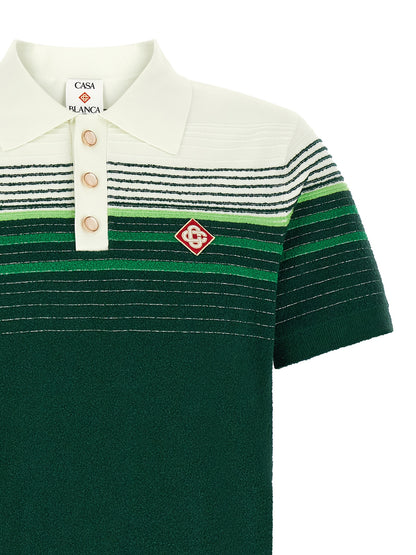 Casablanca Bicolor Cotton Polo Shirt