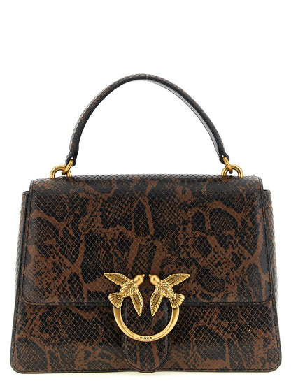 PINKO Brown Calfskin Handbag