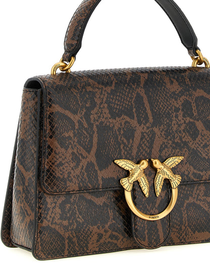 PINKO Brown Calfskin Handbag