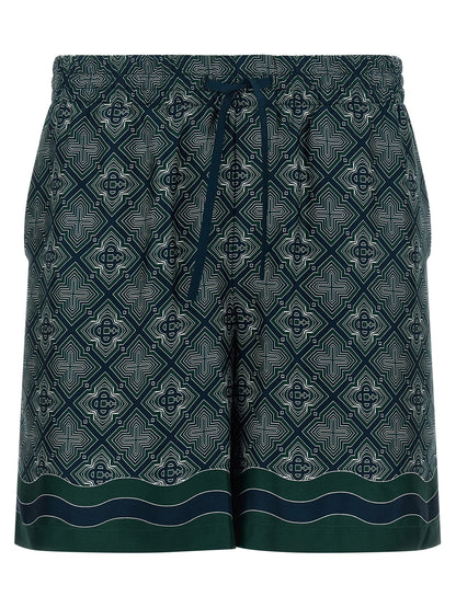 Casablanca Multicolor Silk Bermuda Shorts