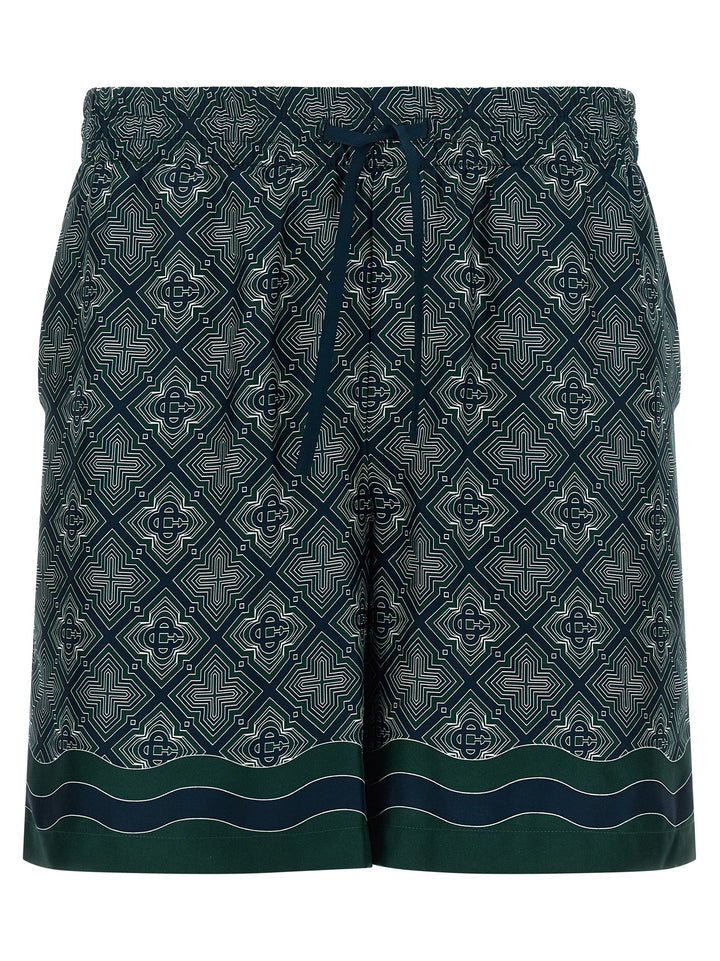 Casablanca Multicolor Silk Bermuda Shorts