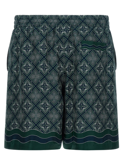 Casablanca Multicolor Silk Bermuda Shorts