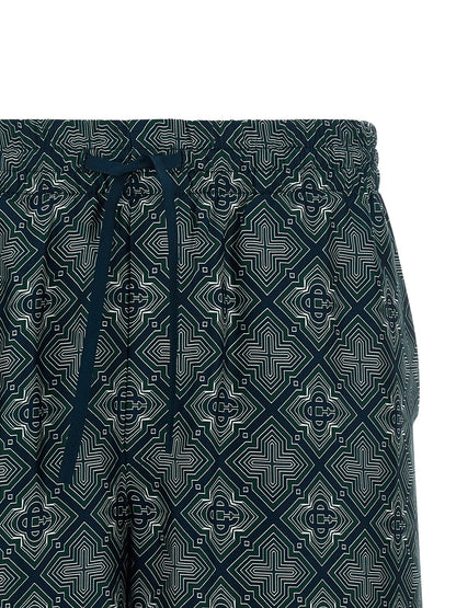 Casablanca Multicolor Silk Bermuda Shorts