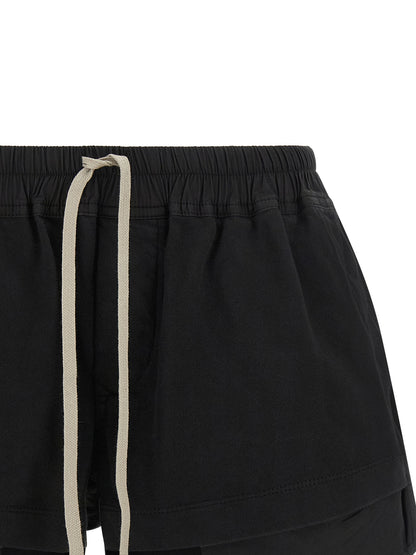 DRKSHDW Black Cotton Bermuda Shorts