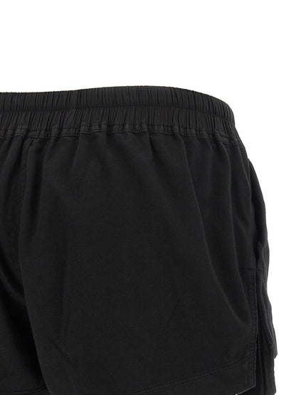 DRKSHDW Black Cotton Bermuda Shorts