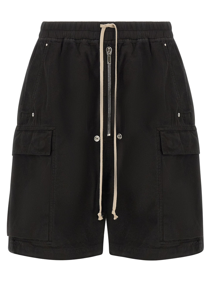 DRKSHDW Black Cotton Bermuda Shorts