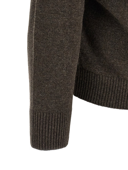 Stone Island Brown Virgin Wool Polo Shirt