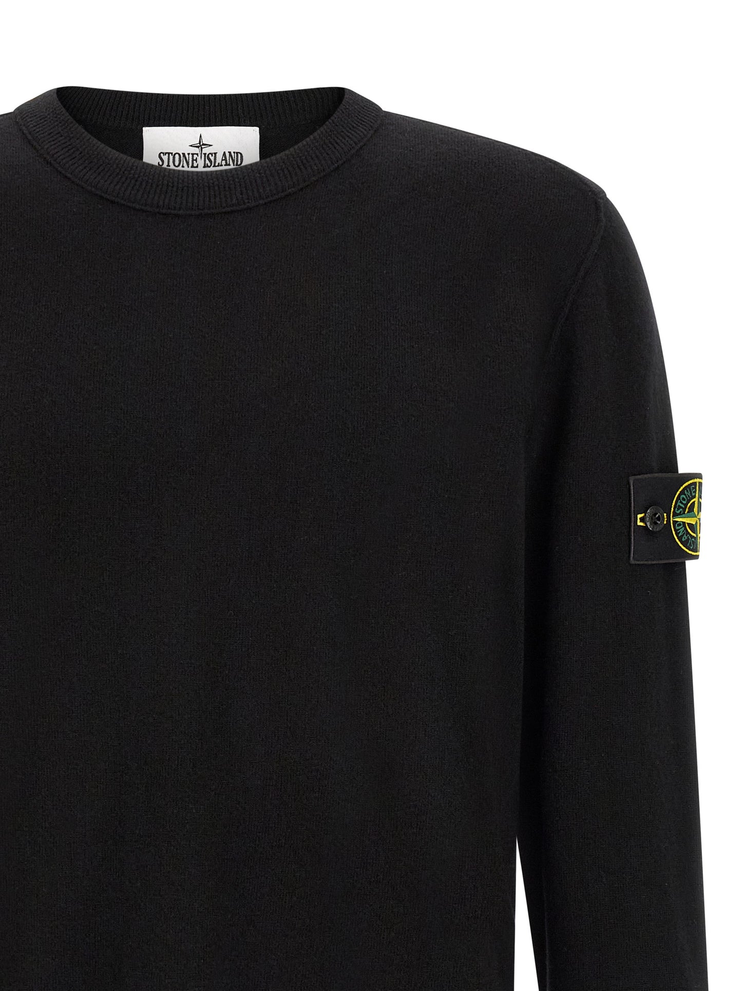 Stone Island Black Virgin Wool Cardigan