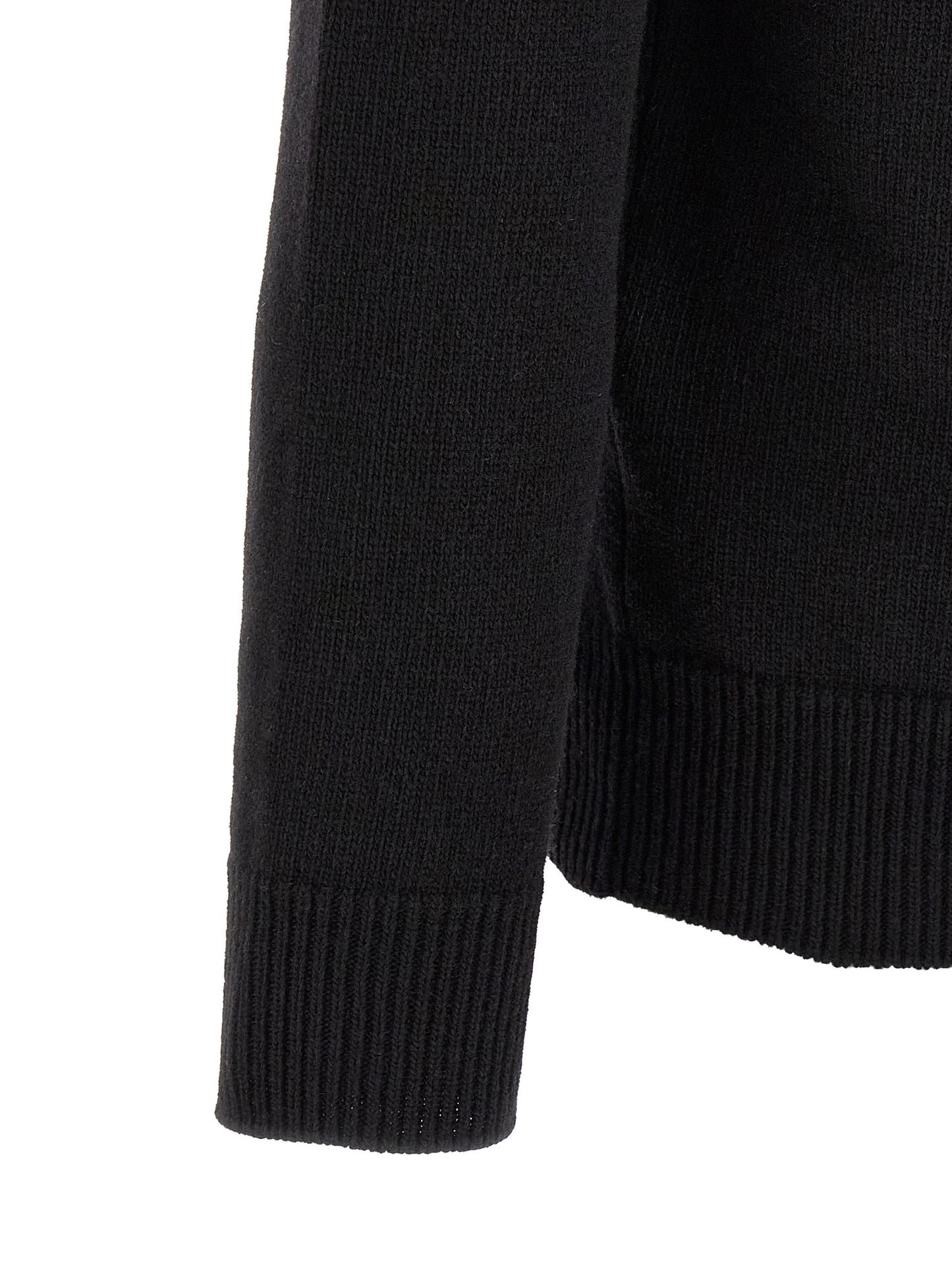 Stone Island Black Virgin Wool Cardigan