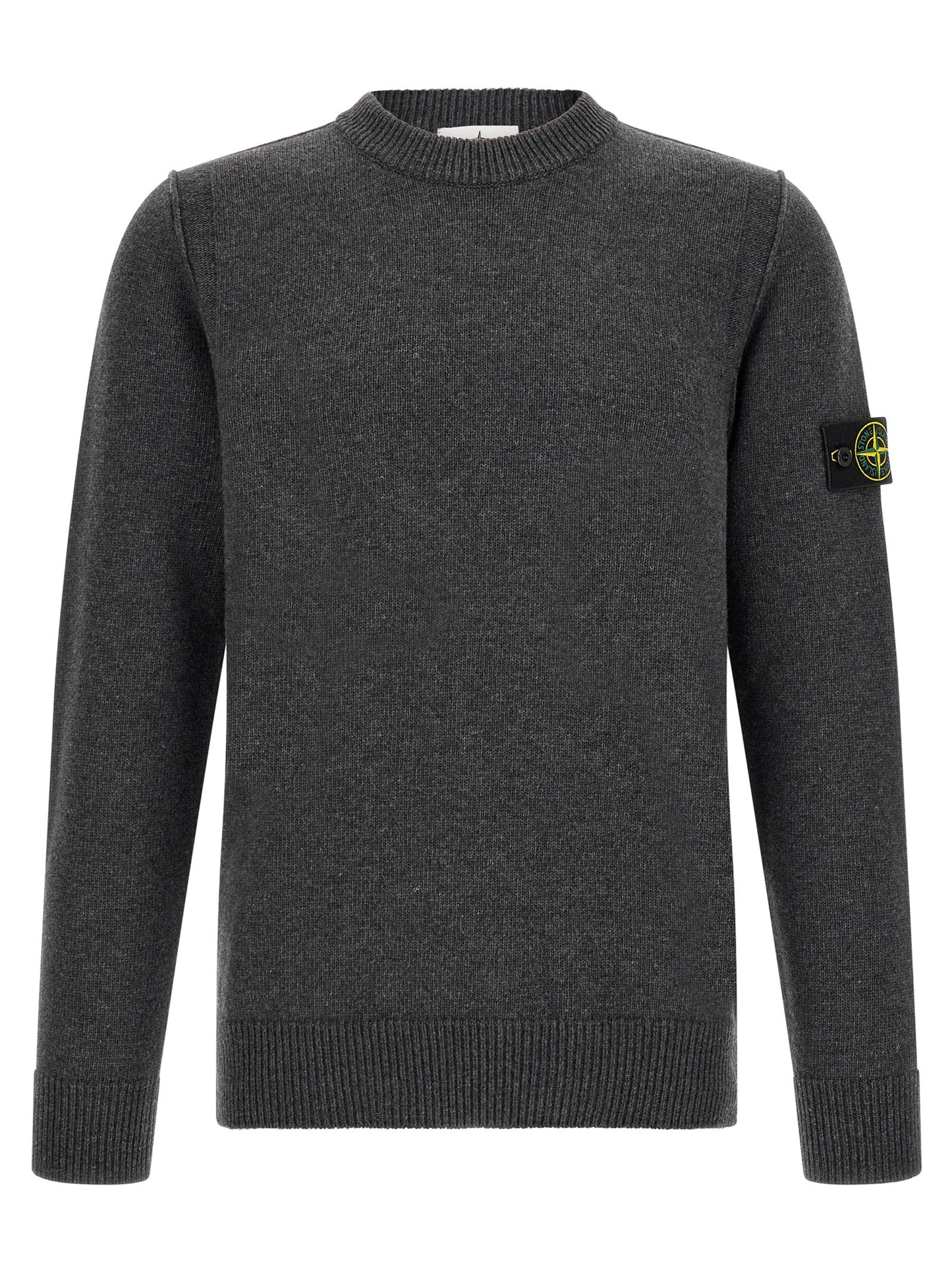 Stone Island Gray Virgin Wool Cardigan