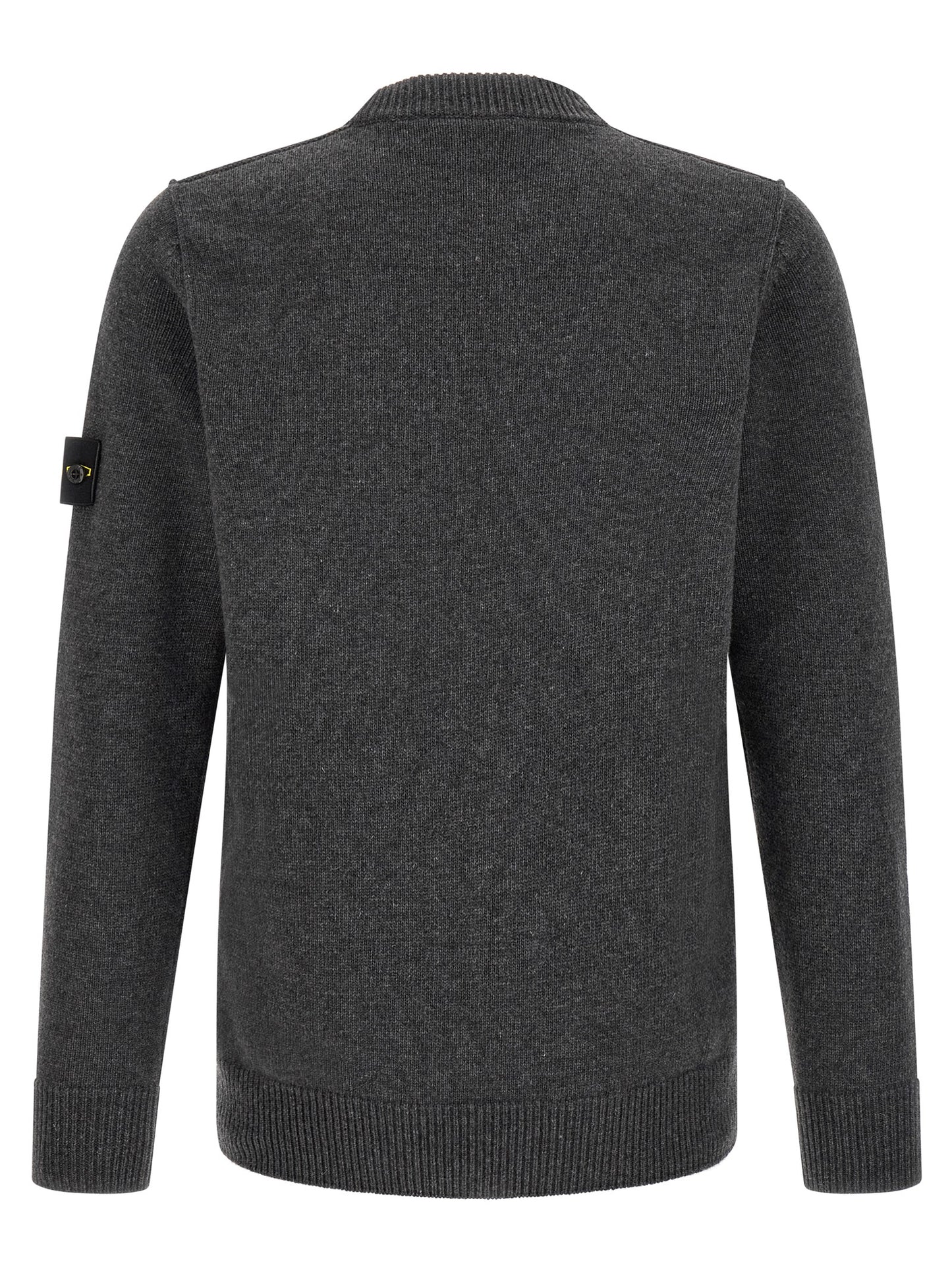 Stone Island Gray Virgin Wool Cardigan