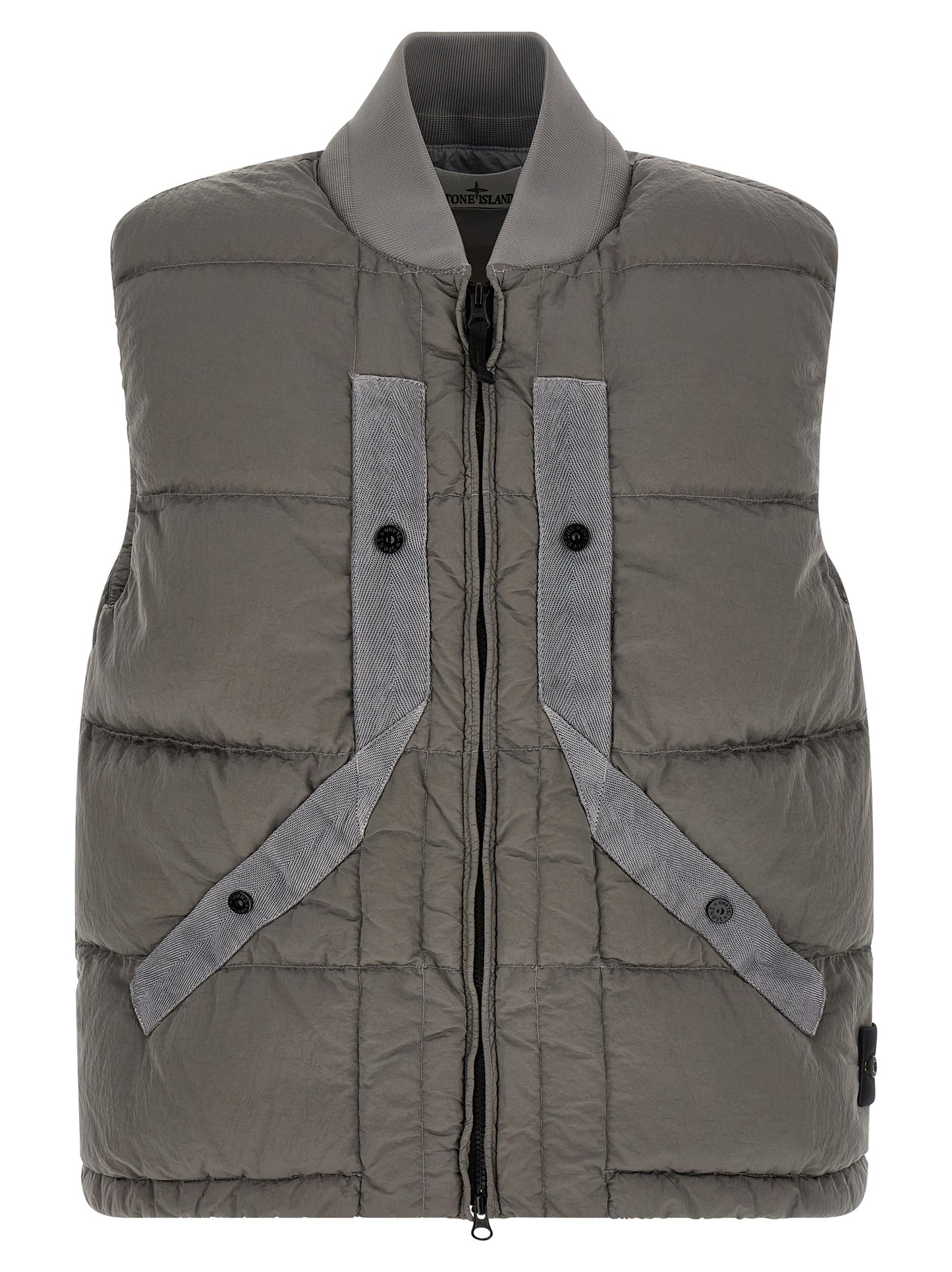 Stone Island Gray Polyamide Sleeveless Jacket
