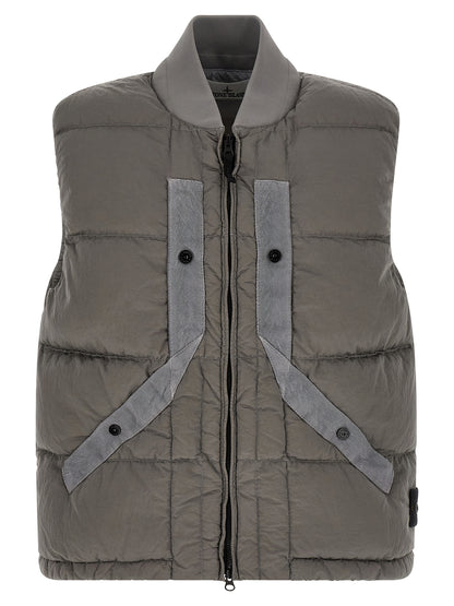 Stone Island Gray Polyamide Sleeveless Jacket
