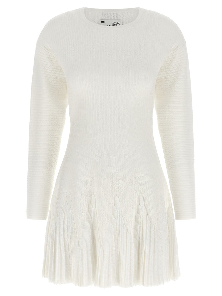 Elisabetta Franchi White Viscose Short Dress