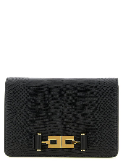 Elisabetta Franchi Black Polyester Clutch Bag