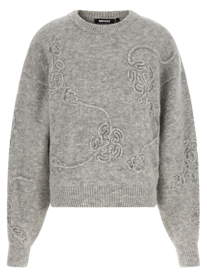 ROTATE BIRGER CHRISTENSEN Gray Wool Cardigan
