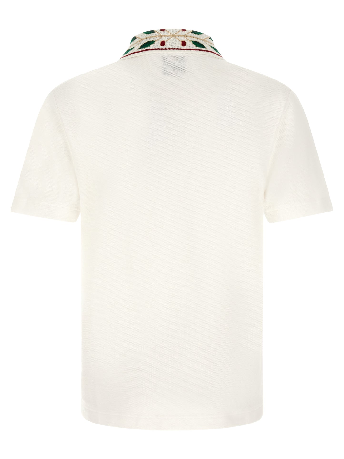 Casablanca White Organic Cotton Polo Shirt