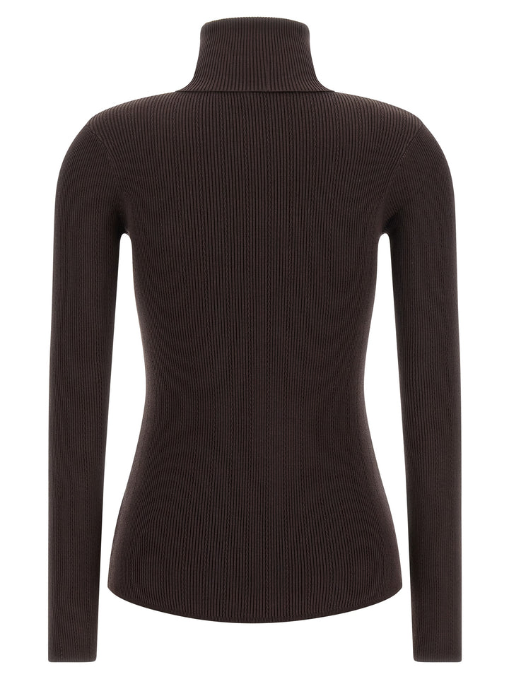 Elisabetta Franchi Brown Lycra Cardigan