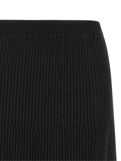 Elisabetta Franchi Black Viscose Midi Skirt