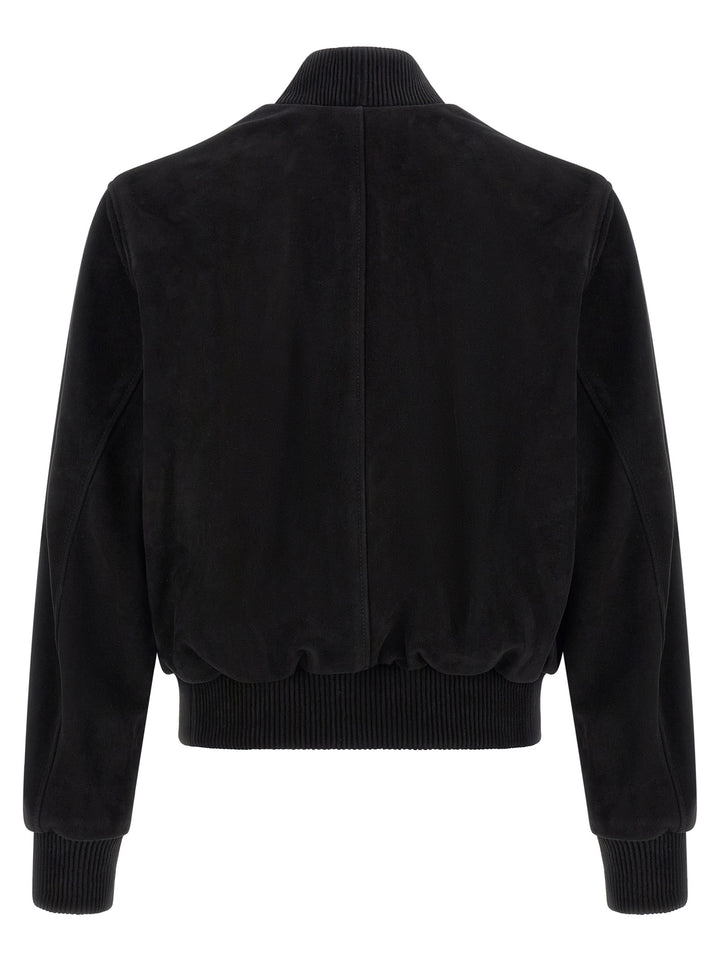 Ami Paris Black Goatskin Bomber