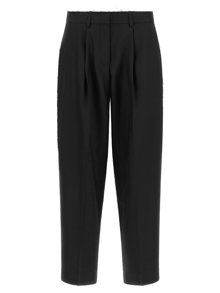 Gianluca Capannolo Black Wool Cropped Pants