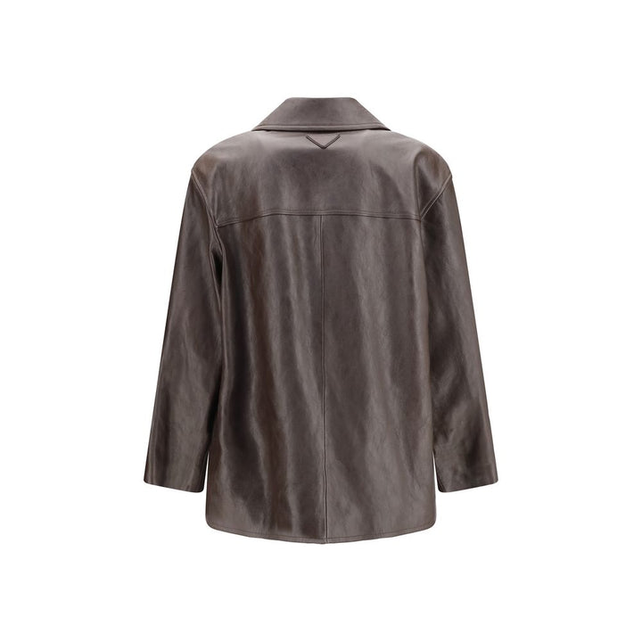 Saint Laurent Black Wool Oves Aries Leather Jacket