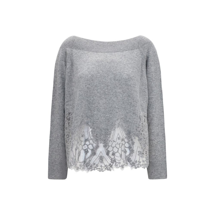 Ermanno Scervino Gray Cashmere Sweater