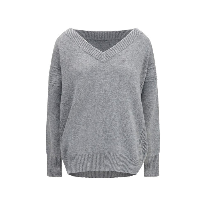 Ermanno Scervino Gray Cashmere Sweatshirt