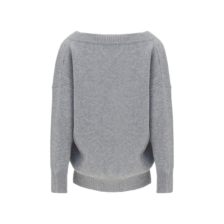 Ermanno Scervino Gray Cashmere Sweatshirt