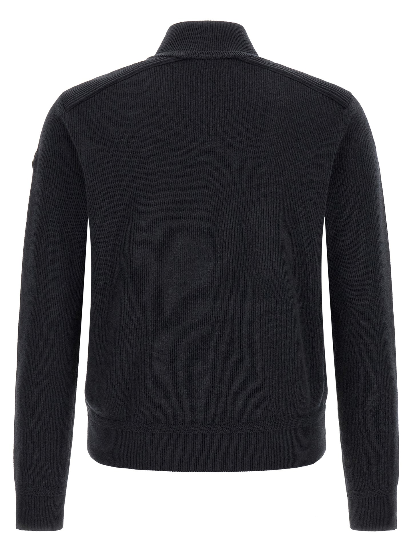Moncler Blue Leather Cardigan