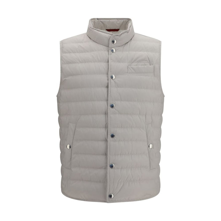 Brunello Cucinelli White Polyester Sleeveless Jacket
