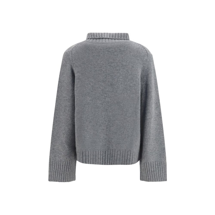 Allude Gray Cashmere Turtleneck